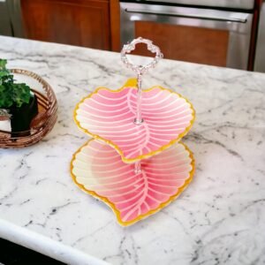 Layered Leaf Stand Pink